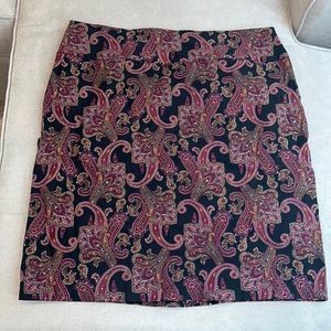 NWT-MARGARET M paisley print skirt